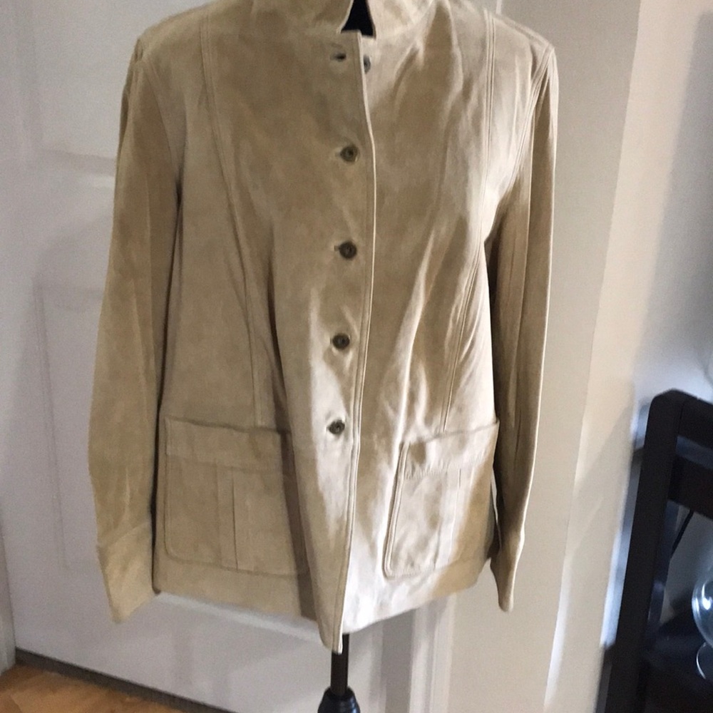 Liz Claiborne woman real suede jacket, sz 1X, EUC